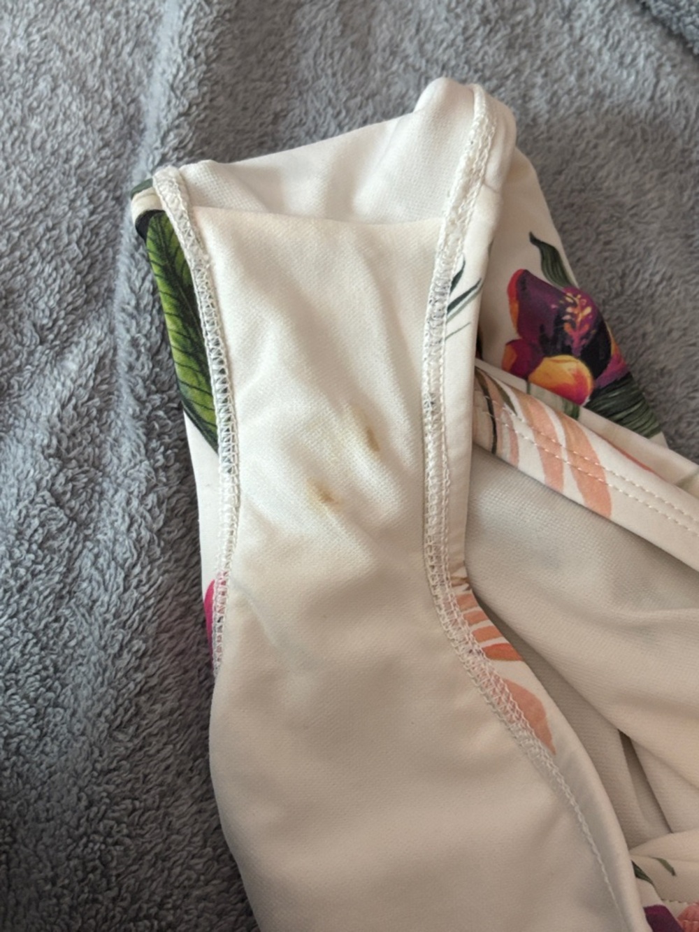 NWT Kona Sol One Piece Swimsuit Tropical Floral Ruffle Flounce Ruched S (4-6) - Picture 8 of 8